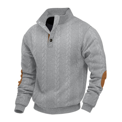 Herren Strickpullover Stehkragen Strukturieren Modern