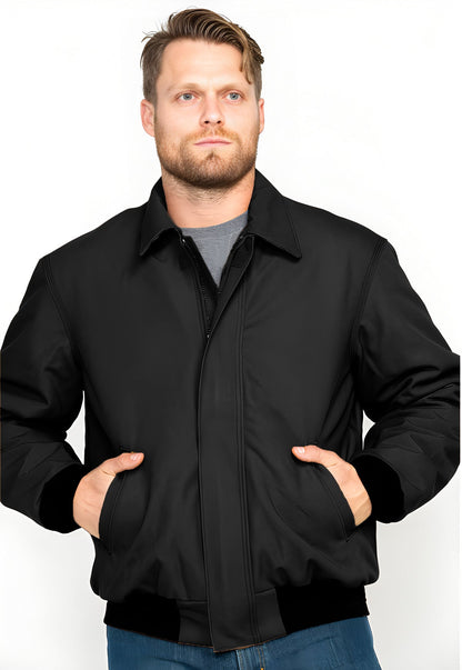 Herren Winterjacke Warm Doppelreißverschluss Modern