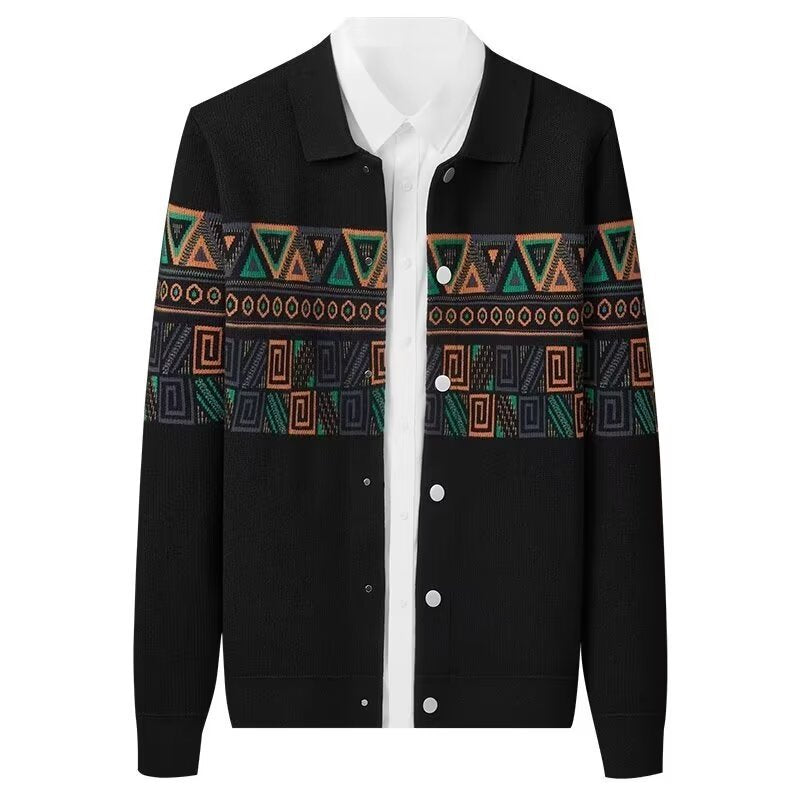 Damen Jacke Geometrisches Muster Trendig Elegant
