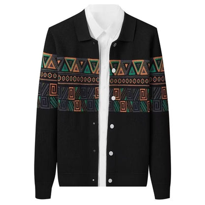 Damen Jacke Geometrisches Muster Trendig Elegant