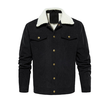 Herren Cordjacke Fleecegefüttert Warm Winter