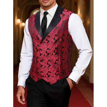 Herren Satinweste Elegant Schwarz Glanz - BerlinGlamour