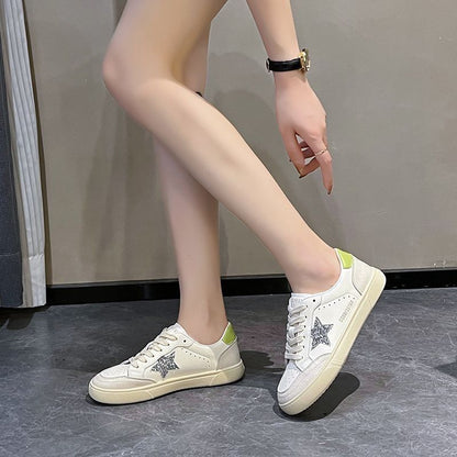 Damen Sneaker mit Sternen Applikationen und atmungsaktiver Sohle