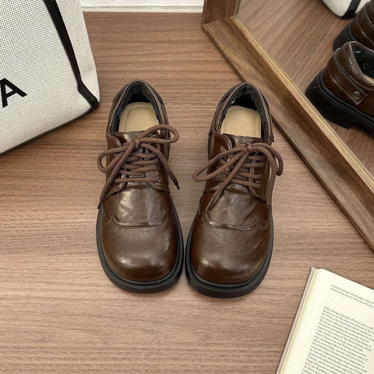 Damen Schnürschuhe Hochwertig Leder Elegant Robust - BerlinGlamour