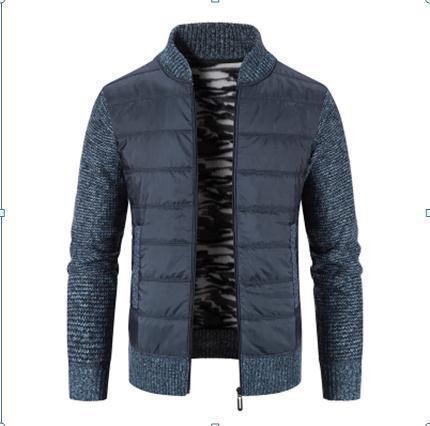 Herren Übergangsjacke Steppjacke Mit Strickdetails Casual - BerlinGlamour