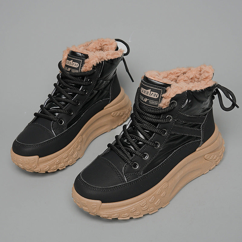 Damen Winterstiefel Sneaker Hoher Schaft Warm