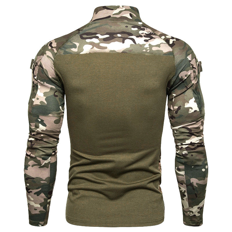 Herren Langarm Pullover Sportlich Reißverschluss Hochkragen