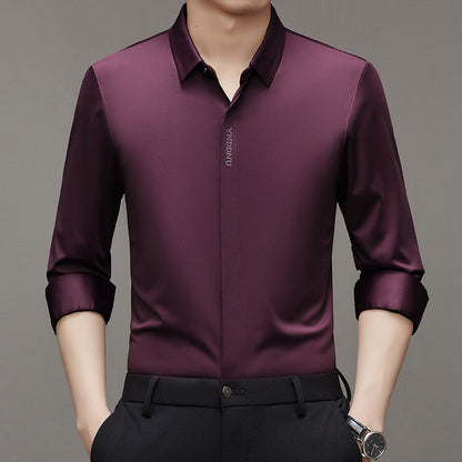 Herren Langarmhemd Modern Feuchtigkeitsregulierend