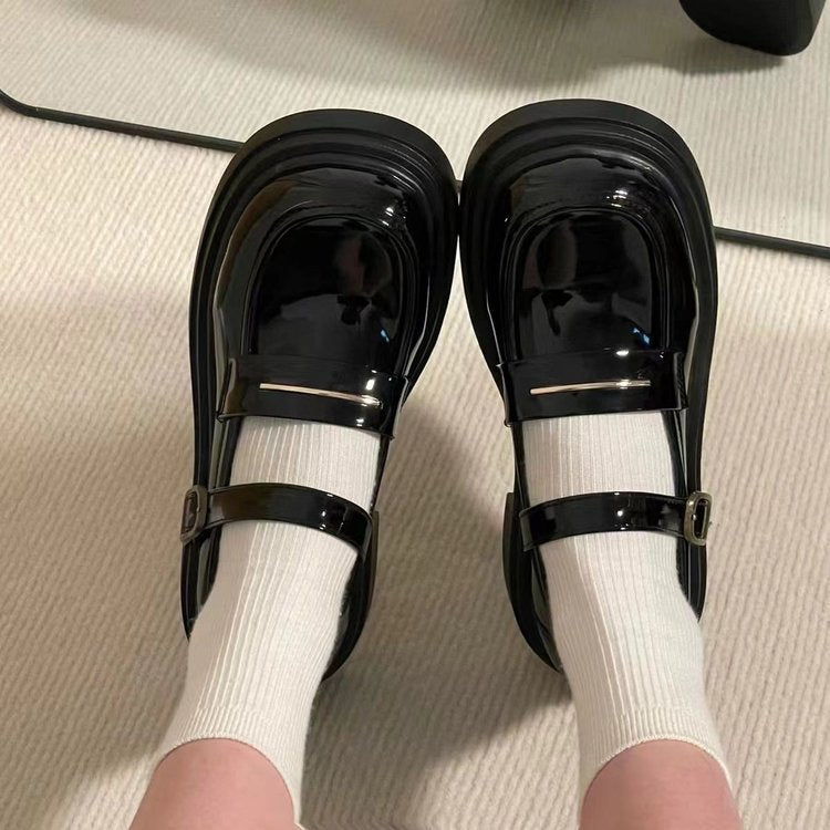 Damen Plateau Mokassins Riemen Sohle Strapazierfähig Damen Schuhe