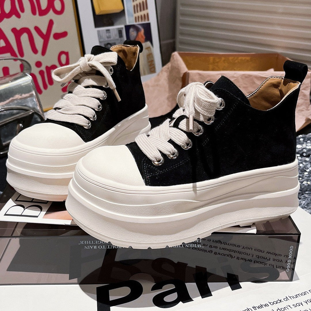 Damen Sneaker Hochplateau Sportlich Atmungsaktiv - BerlinGlamour