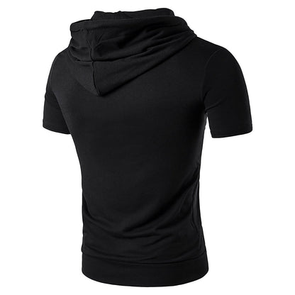 Herren Kapuzenoberteil Kurzarm Sportlich Trendy