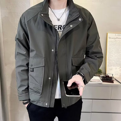 Herren Utility-Jacke Leicht Mit Funktionalen Taschen