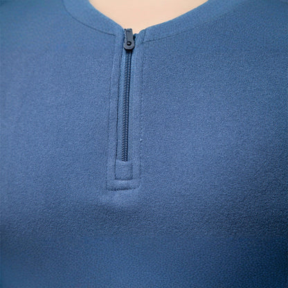 Herren Sweatshirt Funktionstextil Hochkragen Kurzreißverschluss Sportlich