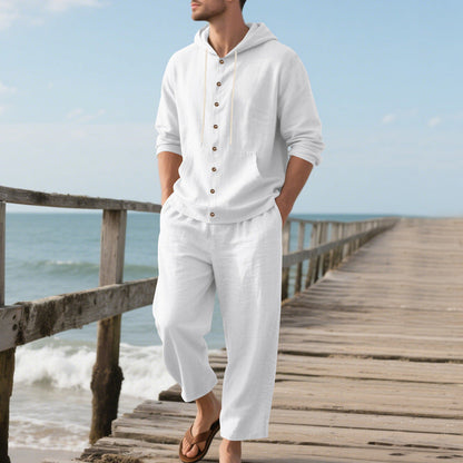 Herren Sportset: Bequemes Kapuzen-Shirt und Jogginghose