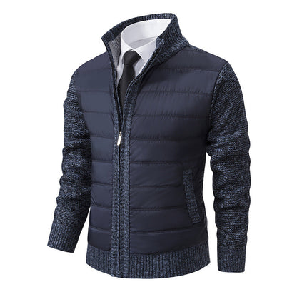 Herren Übergangsjacke Stehkragen Modern Schwarz