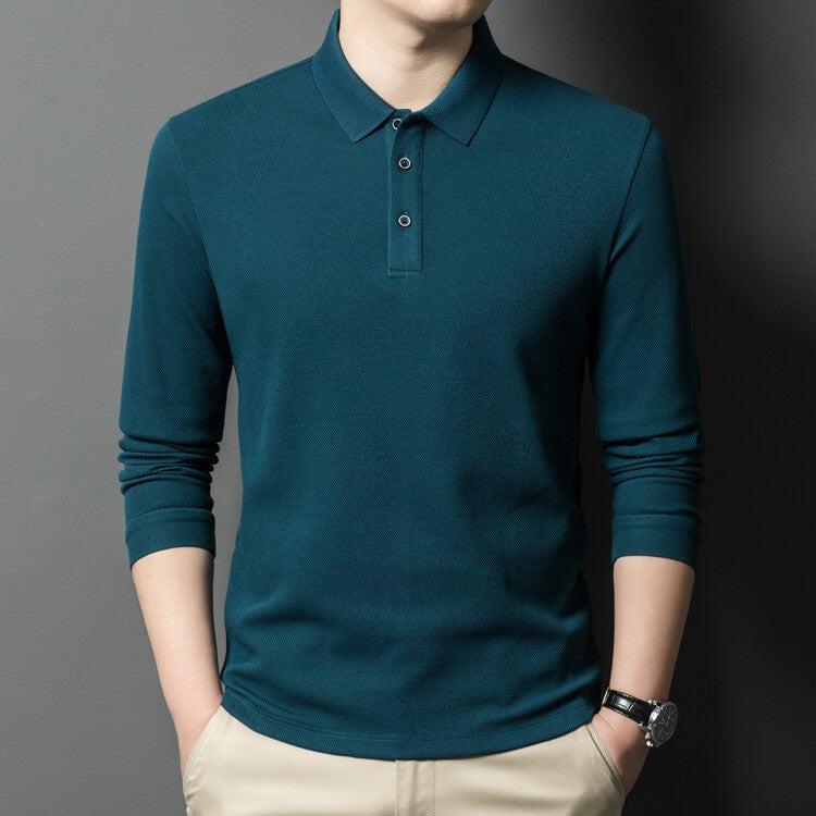 Herren Poloshirt Langarm atmungsaktiv Hochwertig