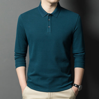 Herren Poloshirt Langarm atmungsaktiv Hochwertig