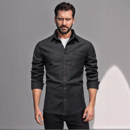 Männer Denim Hemd Modern Slim Fit