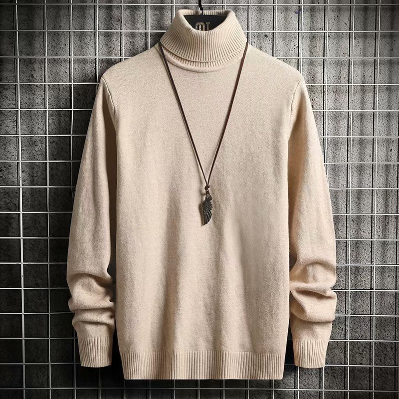 Herren Rollkragenpullover Weich Wolle Bequem