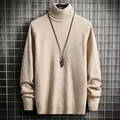 Herren Rollkragenpullover Weich Wolle Bequem