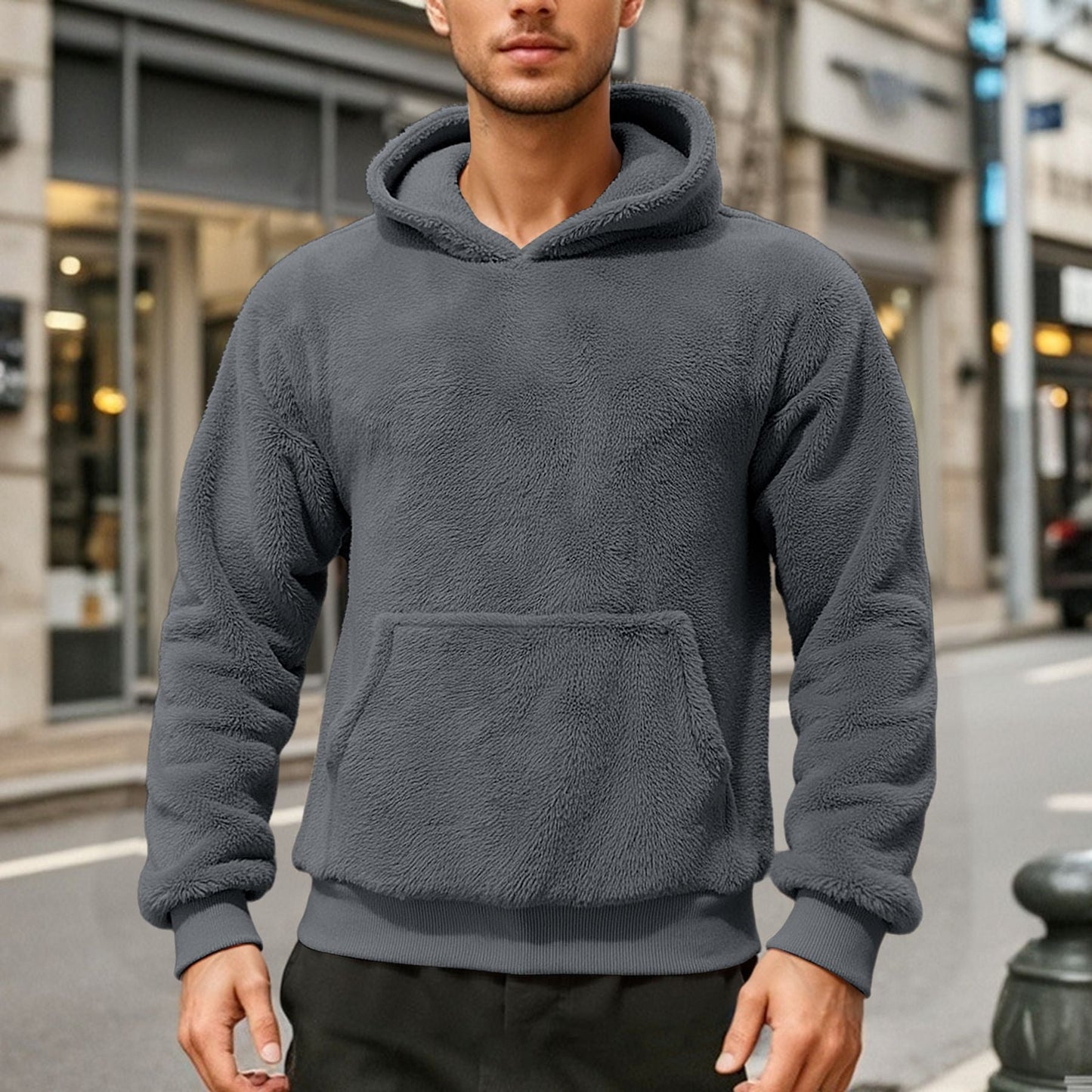 Bequemer Oversized Herren Kapuzenpullover Großes Modell