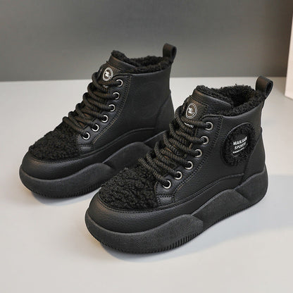 Damen Sneaker Hoch Flauschig Innenfutter Robust