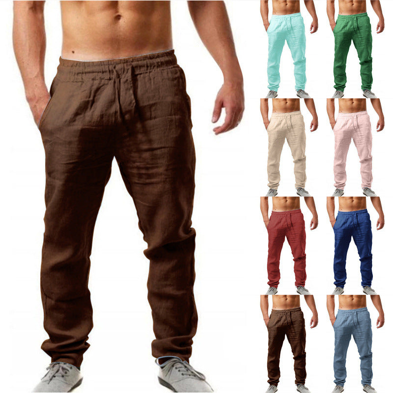 Herren Leinenhose Relaxed Fit Bequem mit Kordelzug - BerlinGlamour