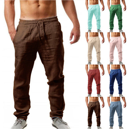 Herren Leinenhose Relaxed Fit Bequem mit Kordelzug - BerlinGlamour
