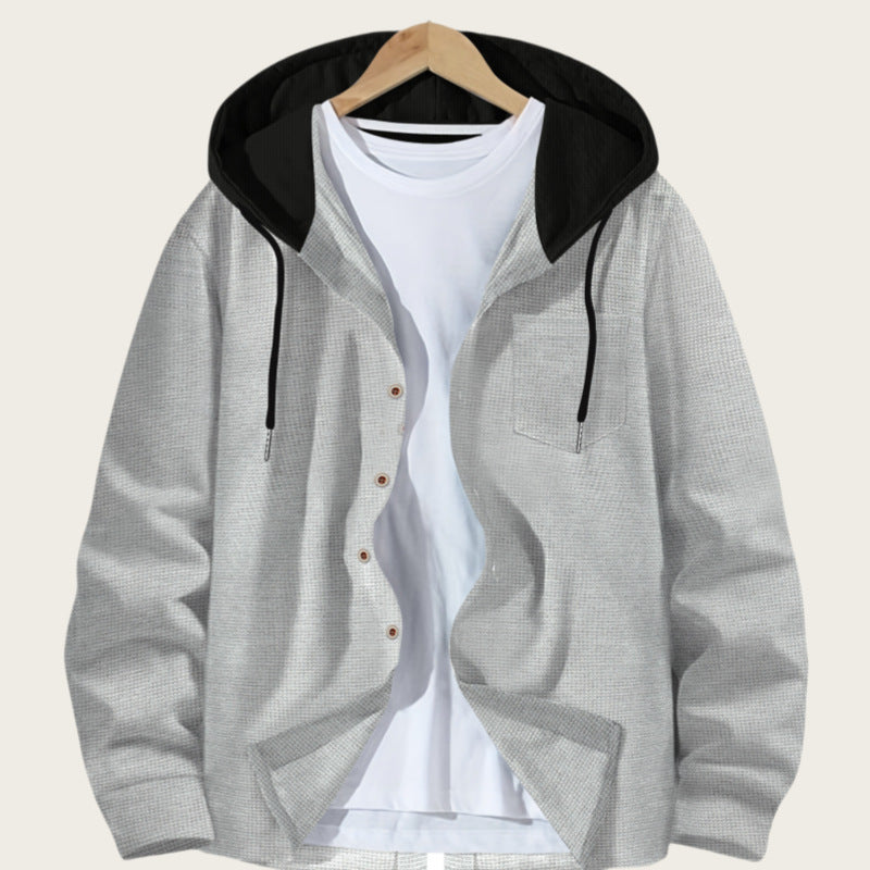 Herren Jacke Leicht Kapuze Taschen Outdoor - BerlinGlamour