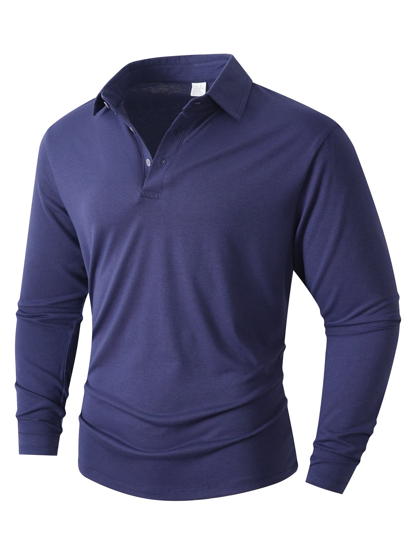 Herren Poloshirt Langarm Modern Slim Fit