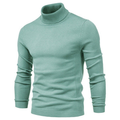 Herren Rollkragenpullover Wärmer Strickpullover Grobstrick