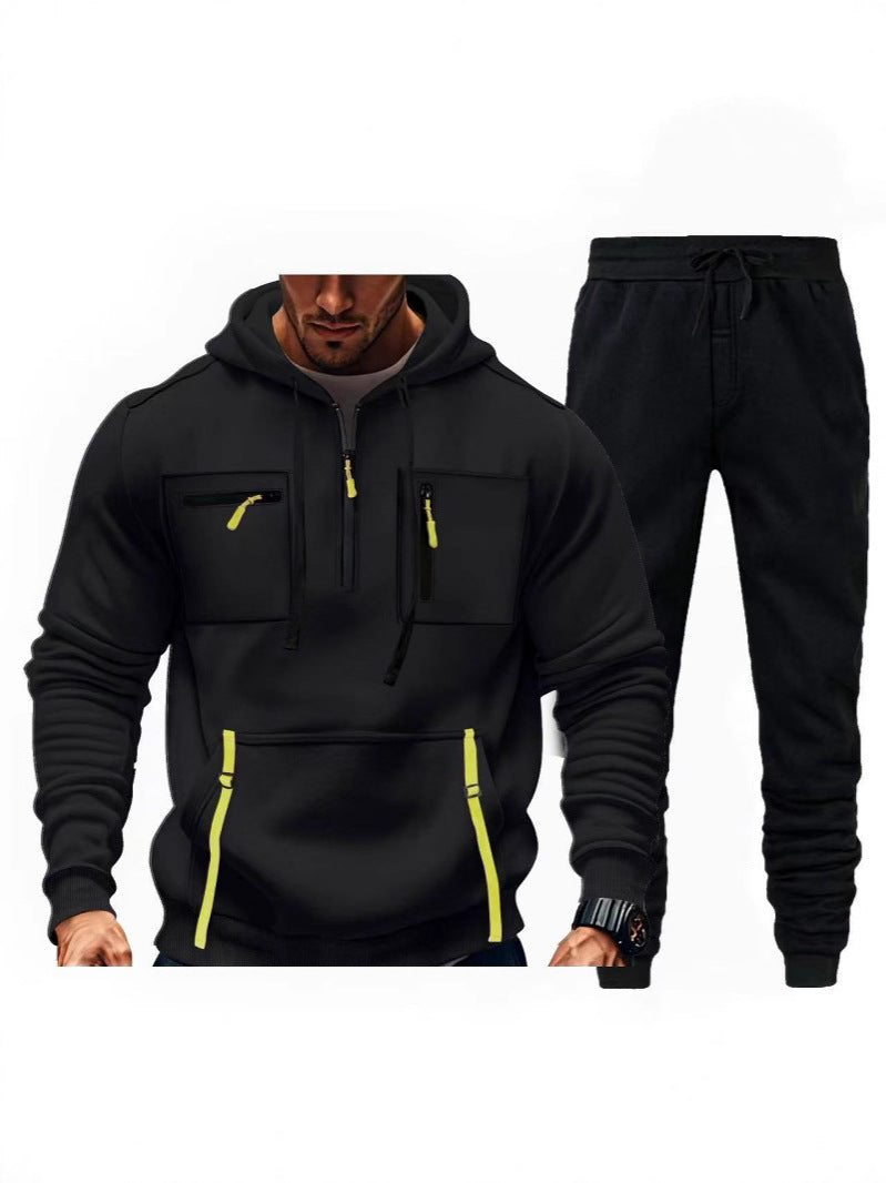 Herren Sportanzug Kapuzenpullover Jogginghose Set