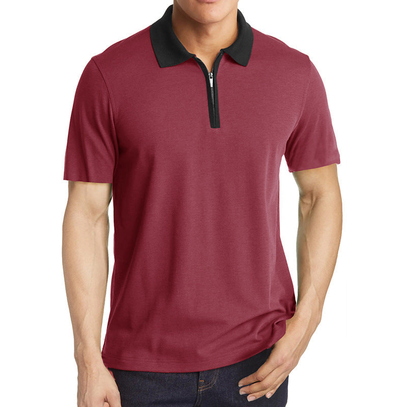 Herren Poloshirt Sportlich Kurzarm mit Strukturkragen Modern