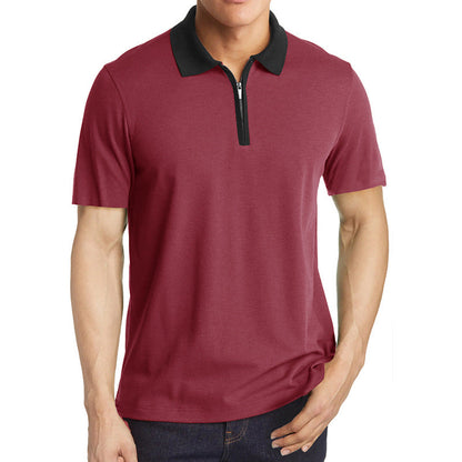 Herren Poloshirt Sportlich Kurzarm mit Strukturkragen Modern