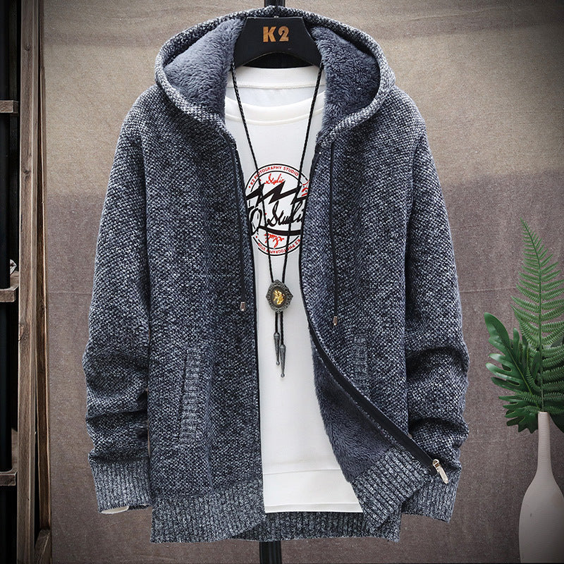 Herren Strickjacke Kapuze Weich Warm - BerlinGlamour