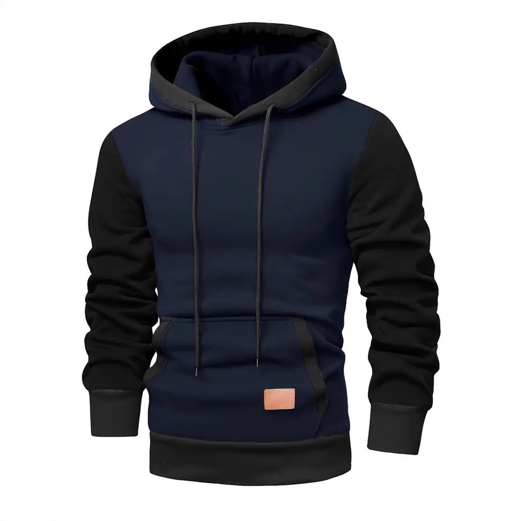 Herren Hoodie Modern mit Taschen Kontrast Design - BerlinGlamour