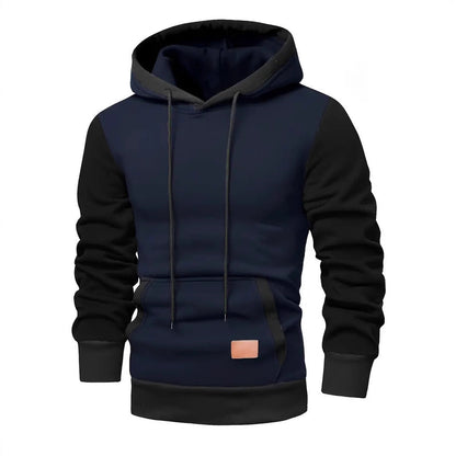 Herren Hoodie Modern mit Taschen Kontrast Design - BerlinGlamour