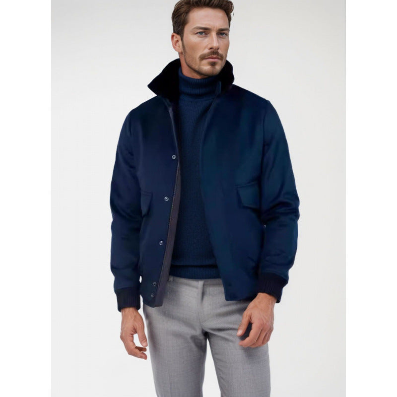 Herren Übergangsjacke Modern Urban Style Schwarz