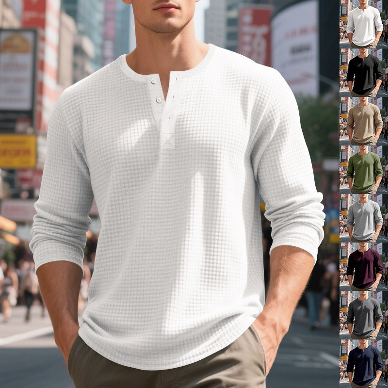 Herren Langarmshirt Strukturiertes Design Modern Berlin - BerlinGlamour