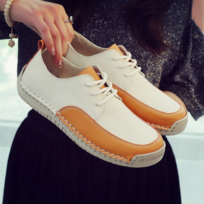 Damen Schnürschuhe Leder Komfortabel Heidi Stil