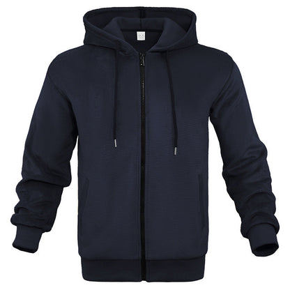 Herren Zip-Hoodie atmungsaktiv mit Taschen Sportlich