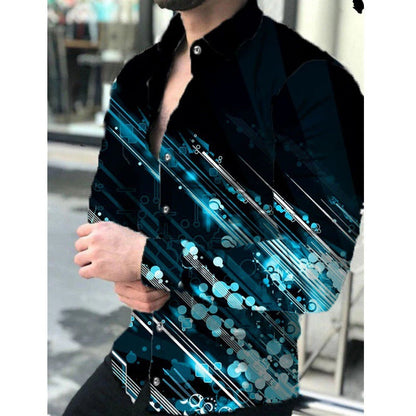 Herren Hemd Langarm Modern Techno-Style