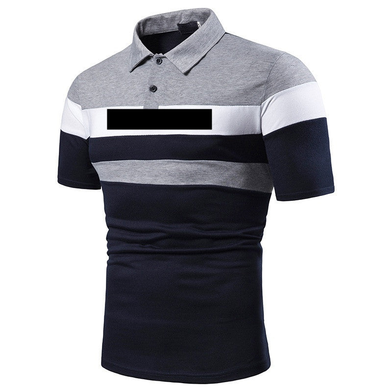 Herren Poloshirt Kurzarm Farbstreifen Modern