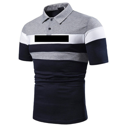 Herren Poloshirt Kurzarm Farbstreifen Modern