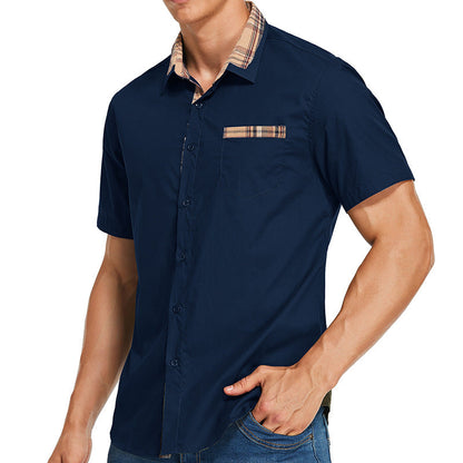 Herren Kurzarmhemd Karomuster Modern Style