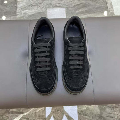Damen Sneaker atmungsaktiv Wildleder perforiert Sportlich