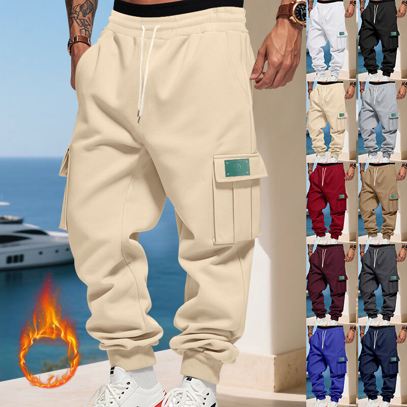 Herren Jogginghose Cargo Bequem mit Kordelzug und Taschen - BerlinGlamour