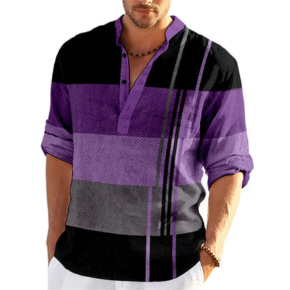 Herren Freizeit-Shirt Gestreift Modern Berlin Style