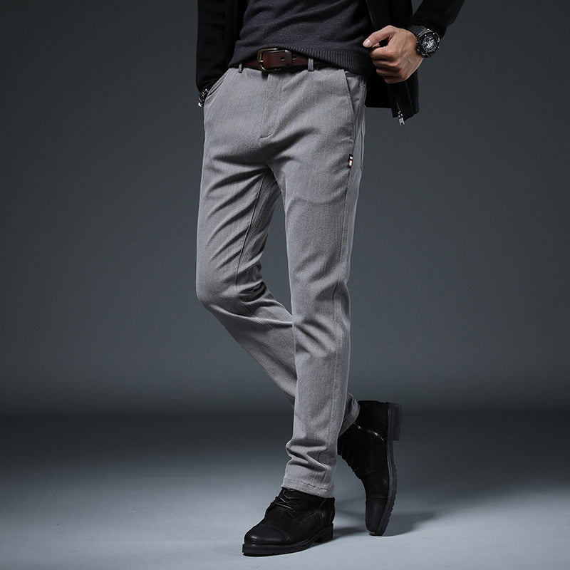Herren Slim-Fit Hose Elastisch Bequem Mit Taschen