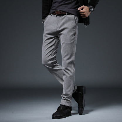 Herren Slim-Fit Hose Elastisch Bequem Mit Taschen